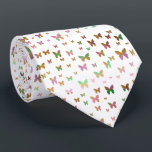elegant faux rose gold gold butterfly pattern tie<br><div class="desc">Modern and cute butterfly pattern.</div>