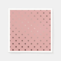 elegant faux rose gold pink polka dots