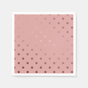 elegant faux rose gold pink polka dots napkin