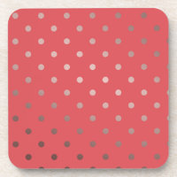 elegant faux rose gold red polka dots