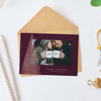 Elegant faux rose gold tree one photo Christmas