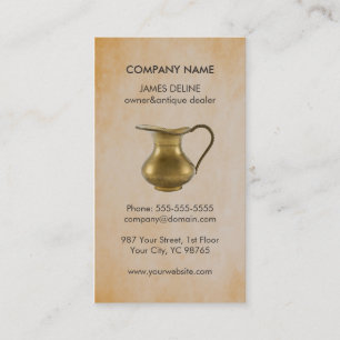 Elegant Faux Rusty Antique Dealer Pitcher Business Card