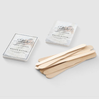 Elegant Faux Vellum Effect Overlay Photo Wedding Hand Fan