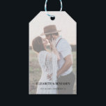 Elegant Faux Vellum Effect Photo Save The Date Gift Tags<br><div class="desc">Modern and elegant design printed Script Faux Vellum Effect Photo Save The Date Gift Tags that can be customised with your text. Please click the "Customise it" button and use our design tool to modify this template. Check out the Graphic Art Design store for other products that match this design!...</div>