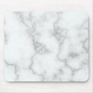 Elegant Faux White Marble Mouse Mat