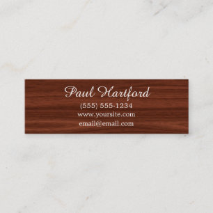 Elegant Faux Wood Business Cards