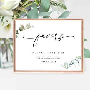 Elegant Favours Eucalyptus Greenery Wedding Sign