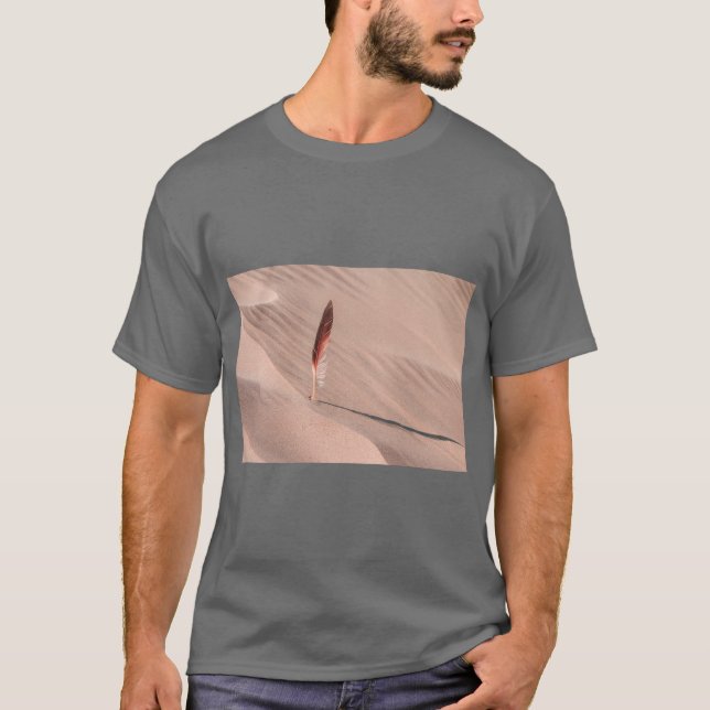Elegant Feather T-Shirt – Light, Soft & Graceful  (Front)