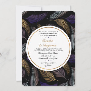 Elegant Feathers Invitation