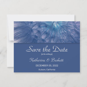 Elegant Feathers Save the Date Invitation
