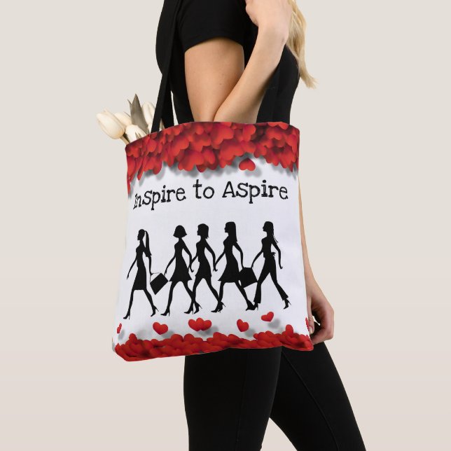 Elegant Female Silhouette   Glamourous Hearths Tote Bag (Close Up)