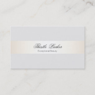 Elegant & Feminine Beauty Salon Satin Look Stripe Business Card