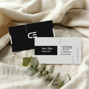 Elegant Feminine Design Founder CEO Business Card