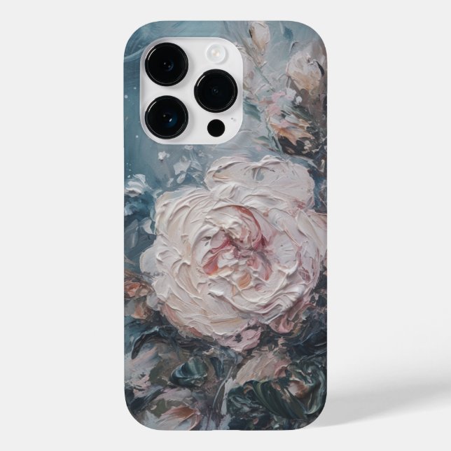 Elegant Feminine Floral Oil Painting Rose Case-Mate iPhone Case (Back)