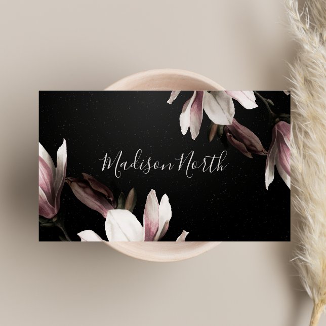 Elegant Feminine Floral Typography  Business Card (Creator Uploaded)