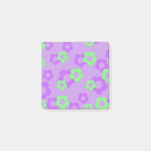 Elegant Feminine Purple Neon Green Flower Spring Post-it Notes