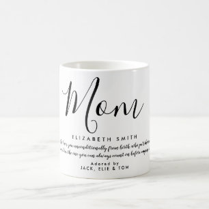 Elegant Feminine Script Mum Quote  Coffee Mug