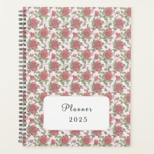 Elegant Feminine Vintage Chic Stylish Roses  Planner
