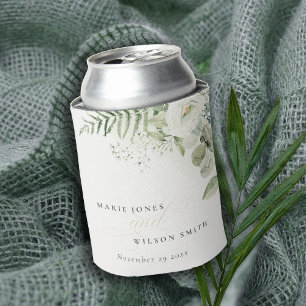Elegant Fern Eucalyptus Greenery Foliage Wedding Can Cooler