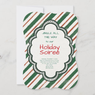 Elegant Festive Christmas Party Invitation