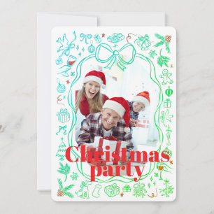 Elegant Festive Christmas Party Invitation