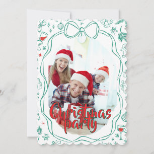 Elegant Festive Christmas Party Invitation