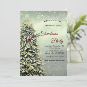 Elegant festive Christmas tree Invitation