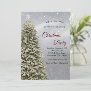 Elegant festive Christmas tree Invitation