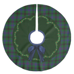 Elegant Festive Davidson Tartan Plaid Tree Skirt