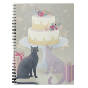 Elegant Festive Feline Celebration Notebook