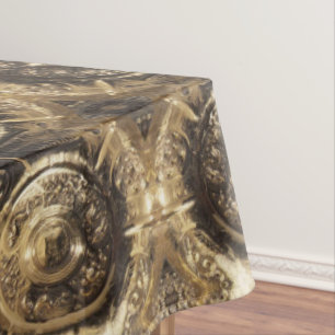 Elegant Festive Golden Decorative Gold Pattern Tablecloth
