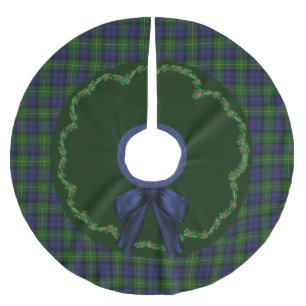Elegant Festive Gordon Tartan Plaid Tree Skirt