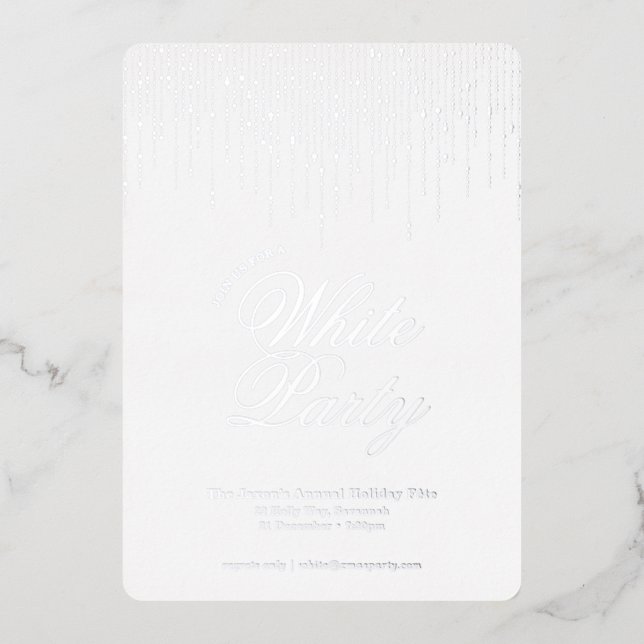 Elegant Festive Holiday White Party (Front)