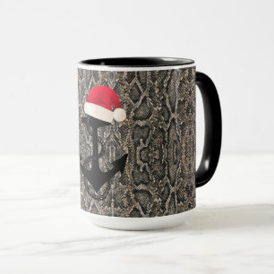 elegant festive snake skin print with ANCHOR Mug