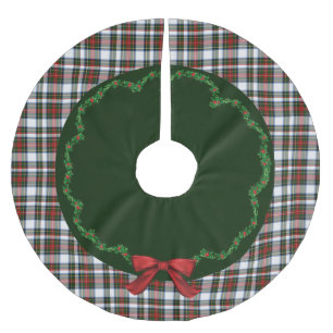Elegant Festive Stewart Dress Plaid Tree Skirt