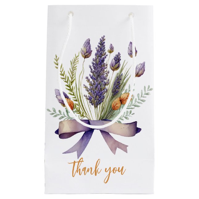 Elegant Field Flowers Wedding Favour Gift Bag (Front)