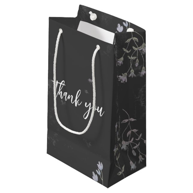 Elegant Field Flowers Wedding Favour Gift Bag (Front Angled)