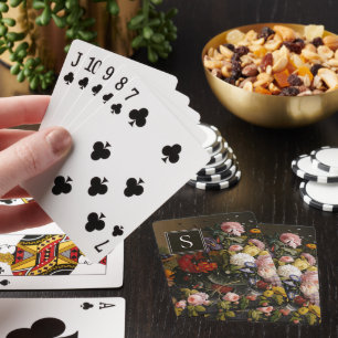 Elegant Fieldflowers Bouquet Fine Art Painting Playing Cards