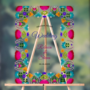 Elegant fiesta wedding acrylic sign