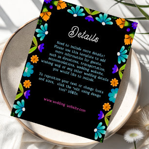 Elegant fiesta wedding enclosure card