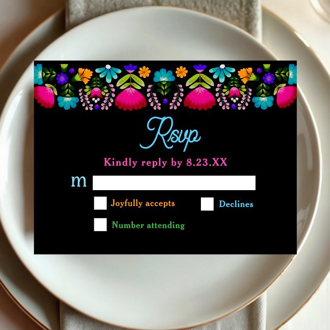 Elegant fiesta wedding rsvp card (Creator Uploaded)
