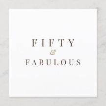 Elegant Fifty & Fabulous 50th Birthday