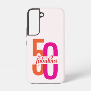 Elegant Fifty & Fabulous 50th Birthday Samsung Galaxy Case