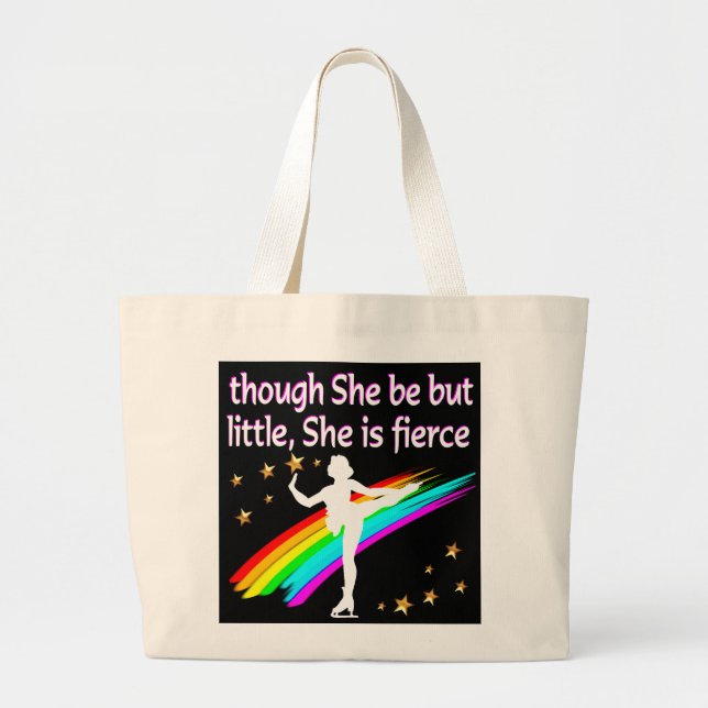 ELEGANT FIGURE SKATING DESIGN LARGE TOTE BAG (Front)