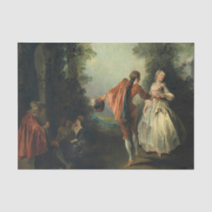 Elegant Figures Dancing by Nicolas Lancret Tissue Paper