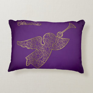 Elegant filigree angel decorative cushion