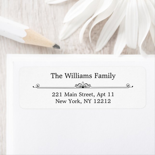 Elegant Filigree Return Address (Insitu)
