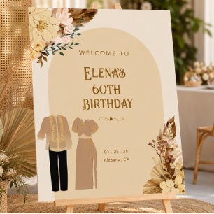 Elegant Filipiniana Theme Floral Filipino Acrylic Sign