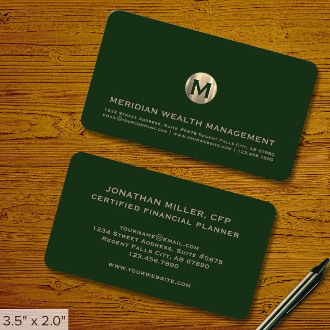 Elegant Financial Services Business Card (Creator Uploaded)