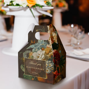 Elegant Fine Art Floral Still Life Wedding Favour Box